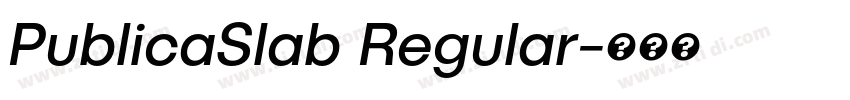 PublicaSlab Regular字体转换